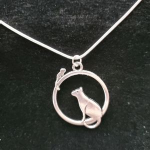 Cat & Mouse .925 Sterling Silver Necklace